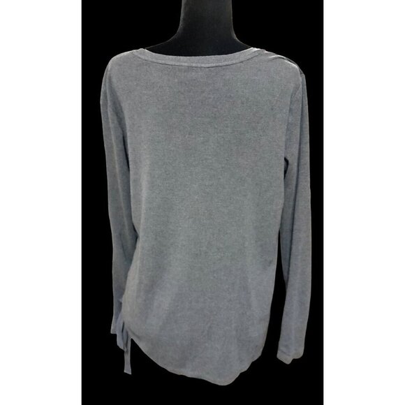 Ann Taylor Long Sleeve Sweatshirt Top Gray Size M - Picture 3 of 5